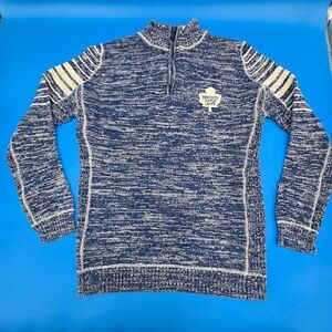 Old Time Hockey OTH Causeway Toronto Maple Leafs 1/4 Zip Sweater M Mens NHL Knit